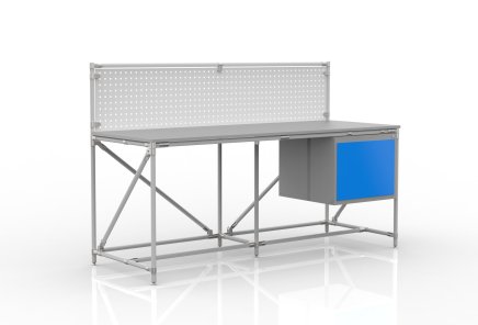 Dielenský stôl s perfopanelom šířka 2000 mm, 240408311 - 1
