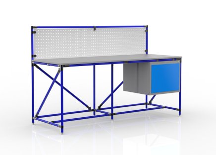 Dielenský stôl s perfopanelom šířka 2000 mm, 240408311 - 3