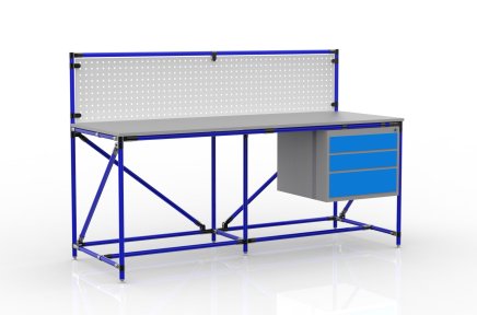 Dielenský stôl s perfopanelom šírka 2000 mm, 24040839 - 3