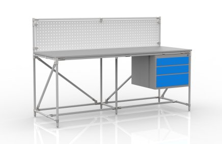 Dielenský stôl s perfopanelom šírka 2000 mm, 24040839 - 1