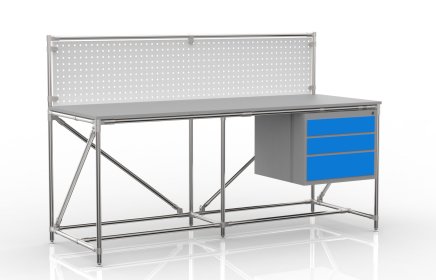 Dielenský stôl s perfopanelom šírka 2000 mm, 24040839 - 4