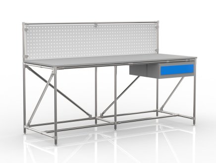 Dielenský stôl s perfopanelom šírka 2000 mm, 24040837 - 4