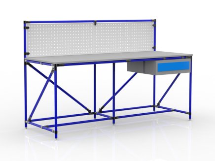 Dielenský stôl s perfopanelom šírka 2000 mm, 24040837 - 3
