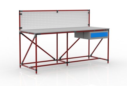 Dielenský stôl s perfopanelom šírka 2000 mm, 24040837 - 2
