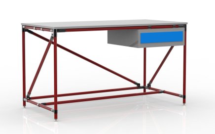 Dielenský stôl s kontajnerom s jednou zásuvkou šírka 1500 mm, 24040537 - 2