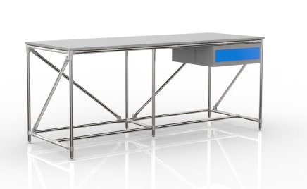 Dielenský stôl s kontajnerom s jednou zásuvkou šírka 2000 mm, 240405313